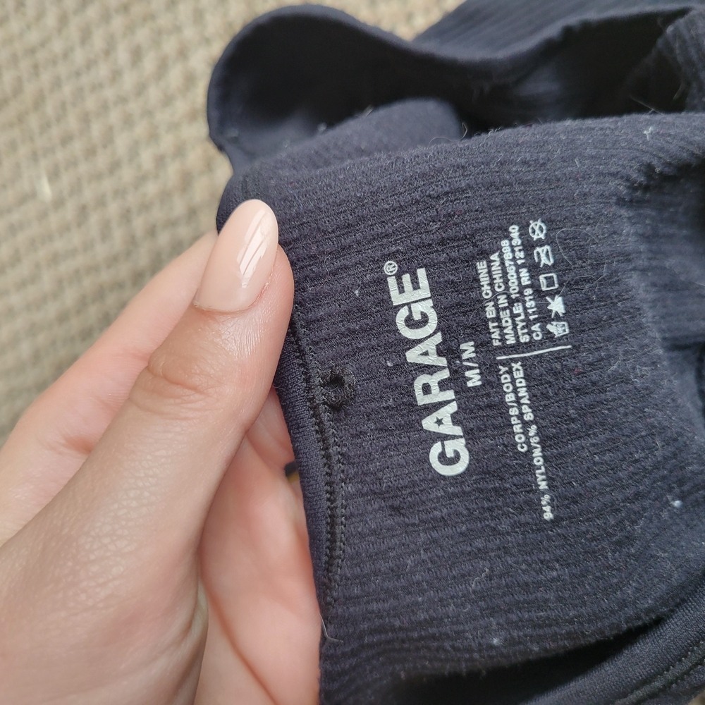 Garage Black Ribbed Knit Top - Picture 5 of 5
